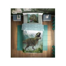 BALOO Posteljina za decu Dino T-Rex Zeleni 160x200+70x80cm