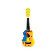 ECO TOYS Drvena gitara za decu sa metalnim §icama cube yellow