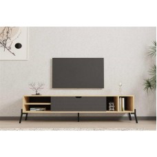 HOME LINE TV polica Ponza Sapphire Oak Anthracite