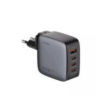 LDNIO Q408 GaN 100W 4x USB Kućni punjač sa USB C kablom crni