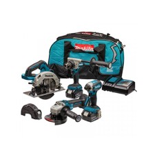 MAKITA LXT set-DDF486Z+DTD153Z+DGA504Z +DHS660Z+punjač + 2 baterije + torba DLX4156TX1