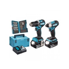 MAKITA Set LXT-DTD157,DDF487,BL1830Bx2,DC18RC,B-57015,Mak