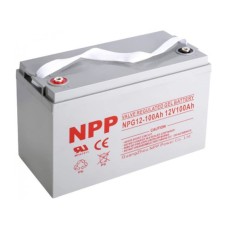 NPP NPG12V-100Ah, gel battery, C20=100AH, T16, 330x171x214x220, 27,3KG, Light grey