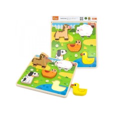 VIGA Taktilne puzzle farma